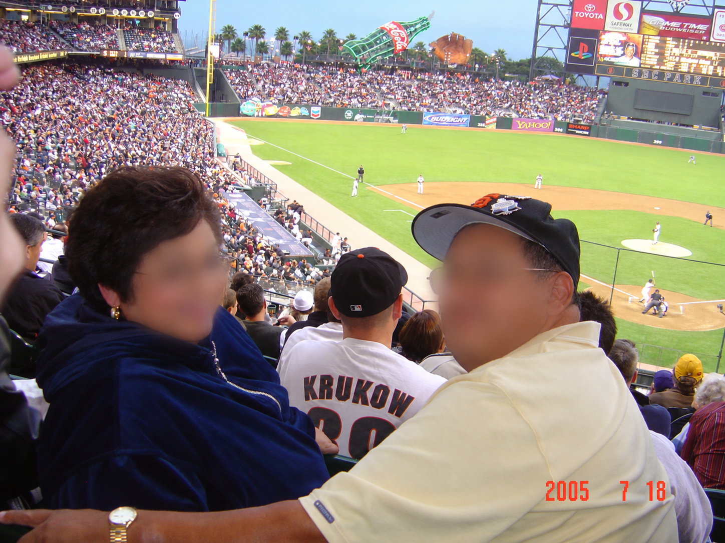 At a San Francisco Giants game during the July 2005 VIP roadshow, 18 July 2005